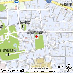 喜多院斎霊殿周辺の地図