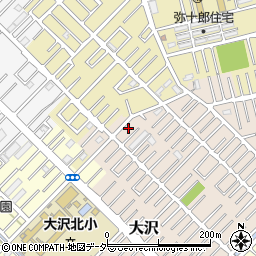 埼玉県越谷市大沢1644-8周辺の地図
