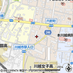 川越市周辺の地図