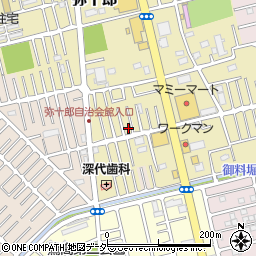 埼玉県越谷市弥十郎563-7周辺の地図