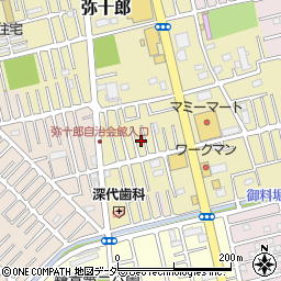 埼玉県越谷市弥十郎563-10周辺の地図