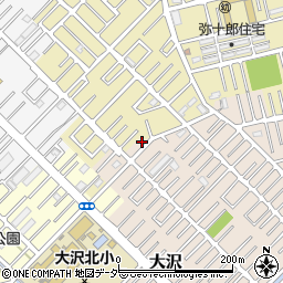 埼玉県越谷市大沢1645-1周辺の地図