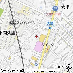 東日本電信電話　越谷大里ビル周辺の地図