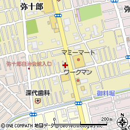 埼玉県越谷市弥十郎558-9周辺の地図