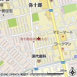 埼玉県越谷市弥十郎506-6周辺の地図