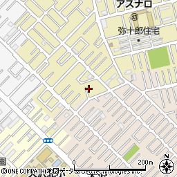 埼玉県越谷市弥十郎13-7周辺の地図