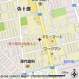 埼玉県越谷市弥十郎509-7周辺の地図
