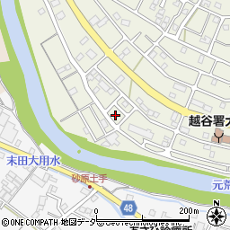 埼玉県越谷市大道304周辺の地図