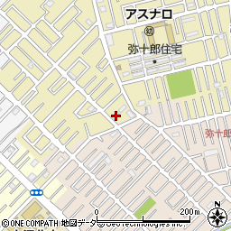 埼玉県越谷市弥十郎70-1周辺の地図