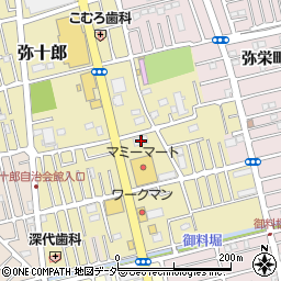 埼玉県越谷市弥十郎517周辺の地図