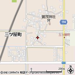 福井県越前市三ツ屋町周辺の地図