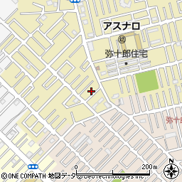 埼玉県越谷市弥十郎66-8周辺の地図