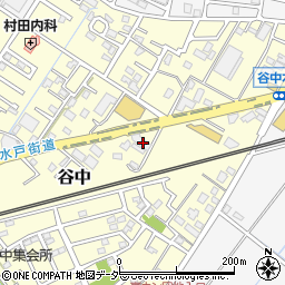 茨城県取手市谷中112周辺の地図