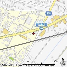 茨城県取手市谷中223周辺の地図