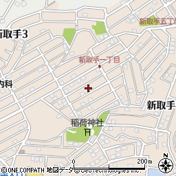 茨城県取手市新取手周辺の地図