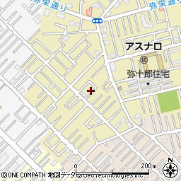 埼玉県越谷市弥十郎61-5周辺の地図