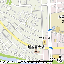 埼玉県越谷市大道447周辺の地図