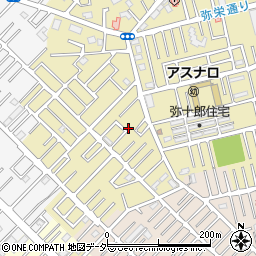 埼玉県越谷市弥十郎61-8周辺の地図