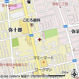 埼玉県越谷市弥十郎452-5周辺の地図