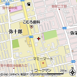 埼玉県越谷市弥十郎452-6周辺の地図
