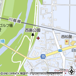 西裏公園周辺の地図