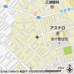 埼玉県越谷市弥十郎79周辺の地図