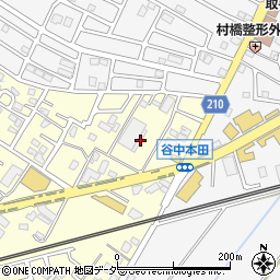 茨城県取手市谷中206周辺の地図
