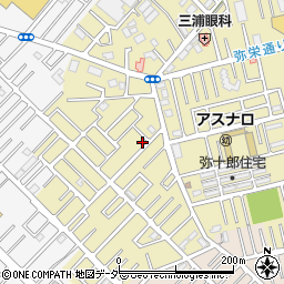 埼玉県越谷市弥十郎80-7周辺の地図