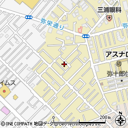 埼玉県越谷市弥十郎55-4周辺の地図