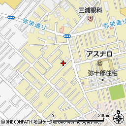 埼玉県越谷市弥十郎80-6周辺の地図