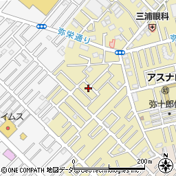 埼玉県越谷市弥十郎55-3周辺の地図