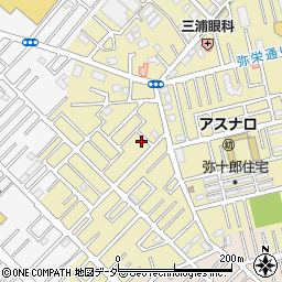 埼玉県越谷市弥十郎81-10周辺の地図