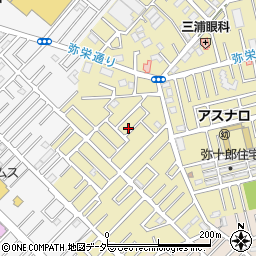 埼玉県越谷市弥十郎82-9周辺の地図