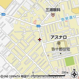 埼玉県越谷市弥十郎80-20周辺の地図
