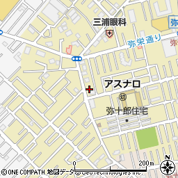 埼玉県越谷市弥十郎727周辺の地図
