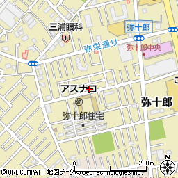 埼玉県越谷市弥十郎718-19周辺の地図