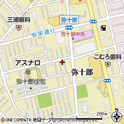 埼玉県越谷市弥十郎746-4周辺の地図
