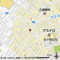 埼玉県越谷市弥十郎82-1周辺の地図