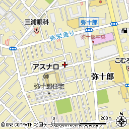 埼玉県越谷市弥十郎718-14周辺の地図