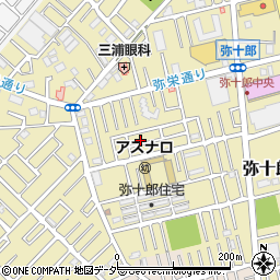 埼玉県越谷市弥十郎722-7周辺の地図