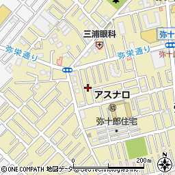 埼玉県越谷市弥十郎725-8周辺の地図