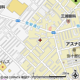 埼玉県越谷市弥十郎86-5周辺の地図