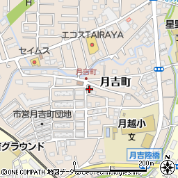 埼玉県川越市月吉町周辺の地図