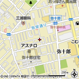 埼玉県越谷市弥十郎718-3周辺の地図