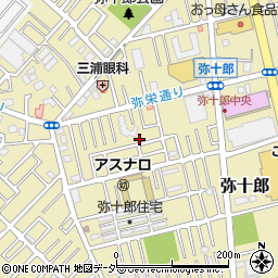 埼玉県越谷市弥十郎718-8周辺の地図