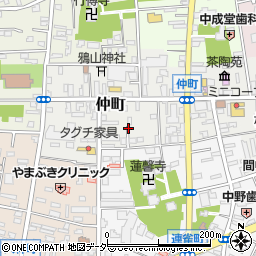 埼玉県川越市仲町周辺の地図