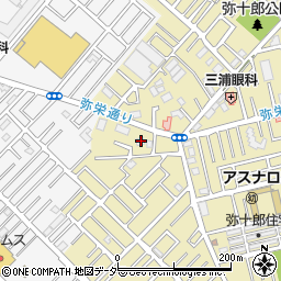 埼玉県越谷市弥十郎118周辺の地図