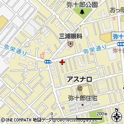 埼玉県越谷市弥十郎697-1周辺の地図