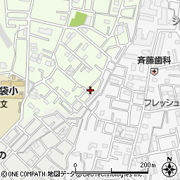 埼玉県越谷市恩間55-20周辺の地図