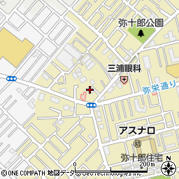 埼玉県越谷市弥十郎96-2周辺の地図